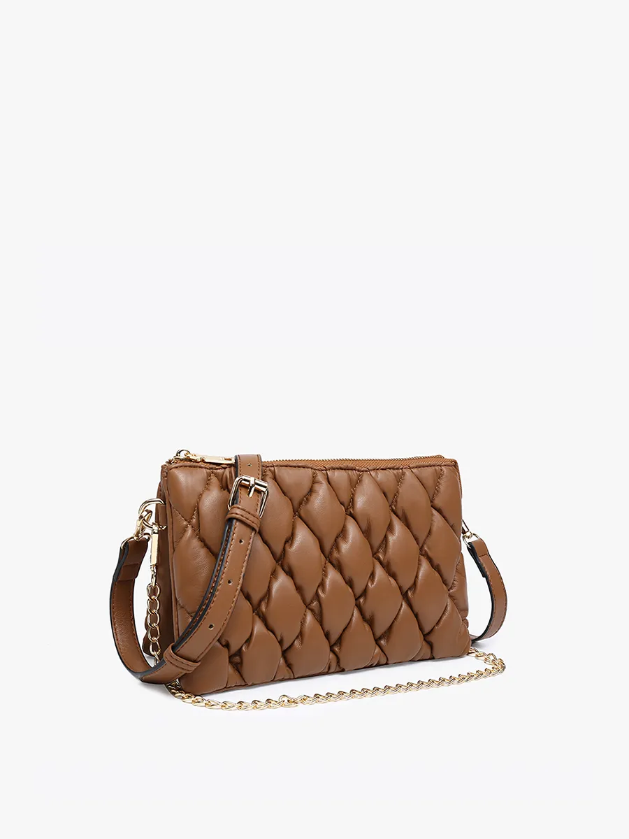 Izzy Puffer Quilted Crossbody w/ Chain