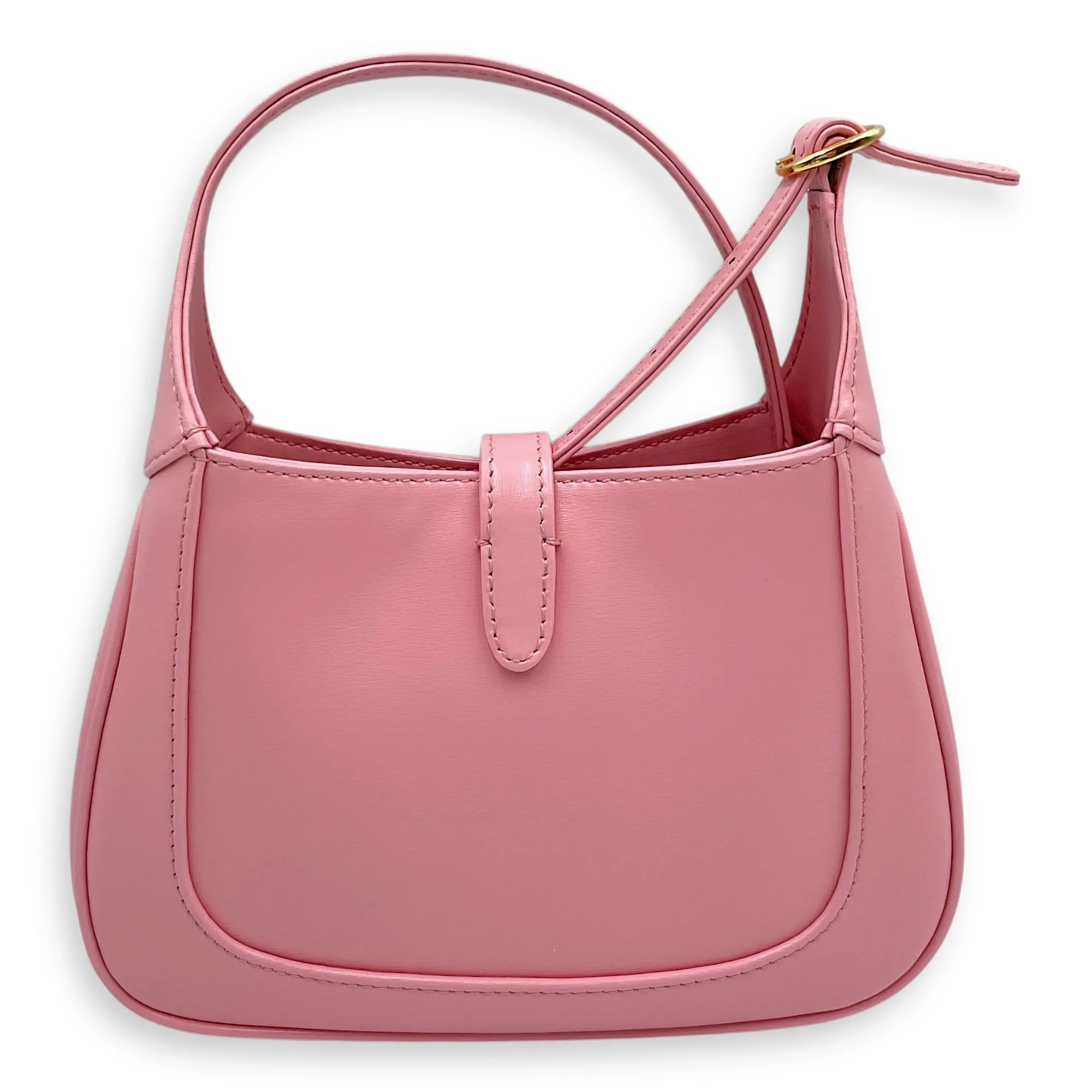 Jacki 1961 Mini Pink Crossbody Bag in Calfskin, Gold hardware