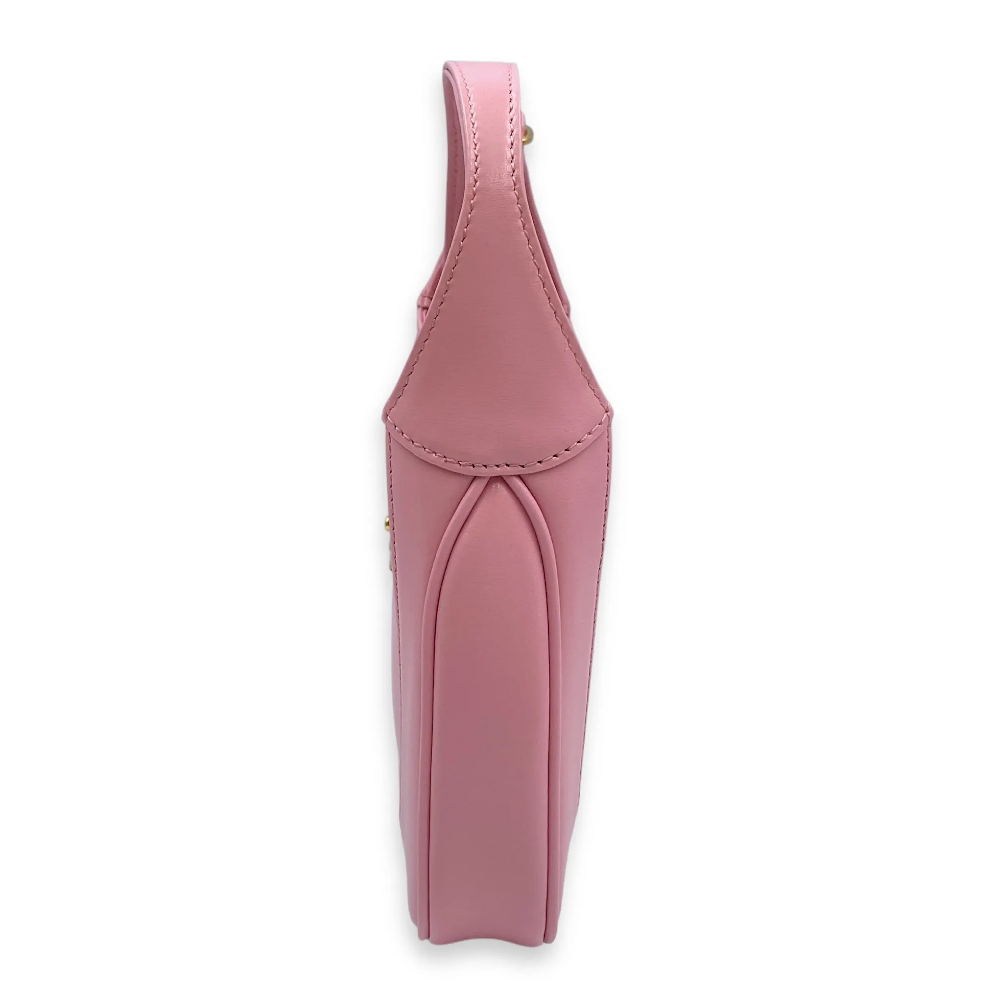 Jacki 1961 Mini Pink Crossbody Bag in Calfskin, Gold hardware
