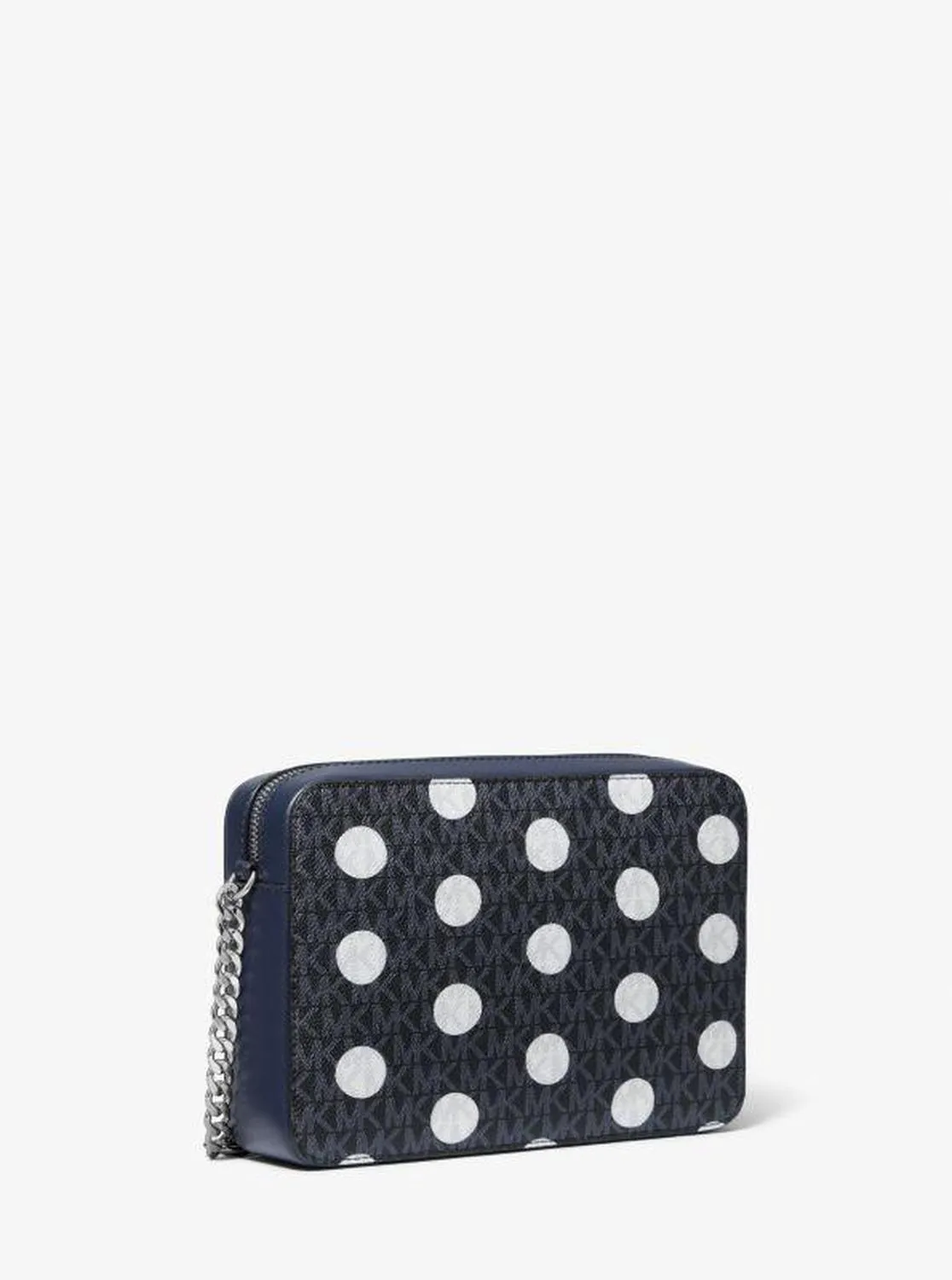 Jet Set Large Polka Dot Signature Logo Crossbody Bag