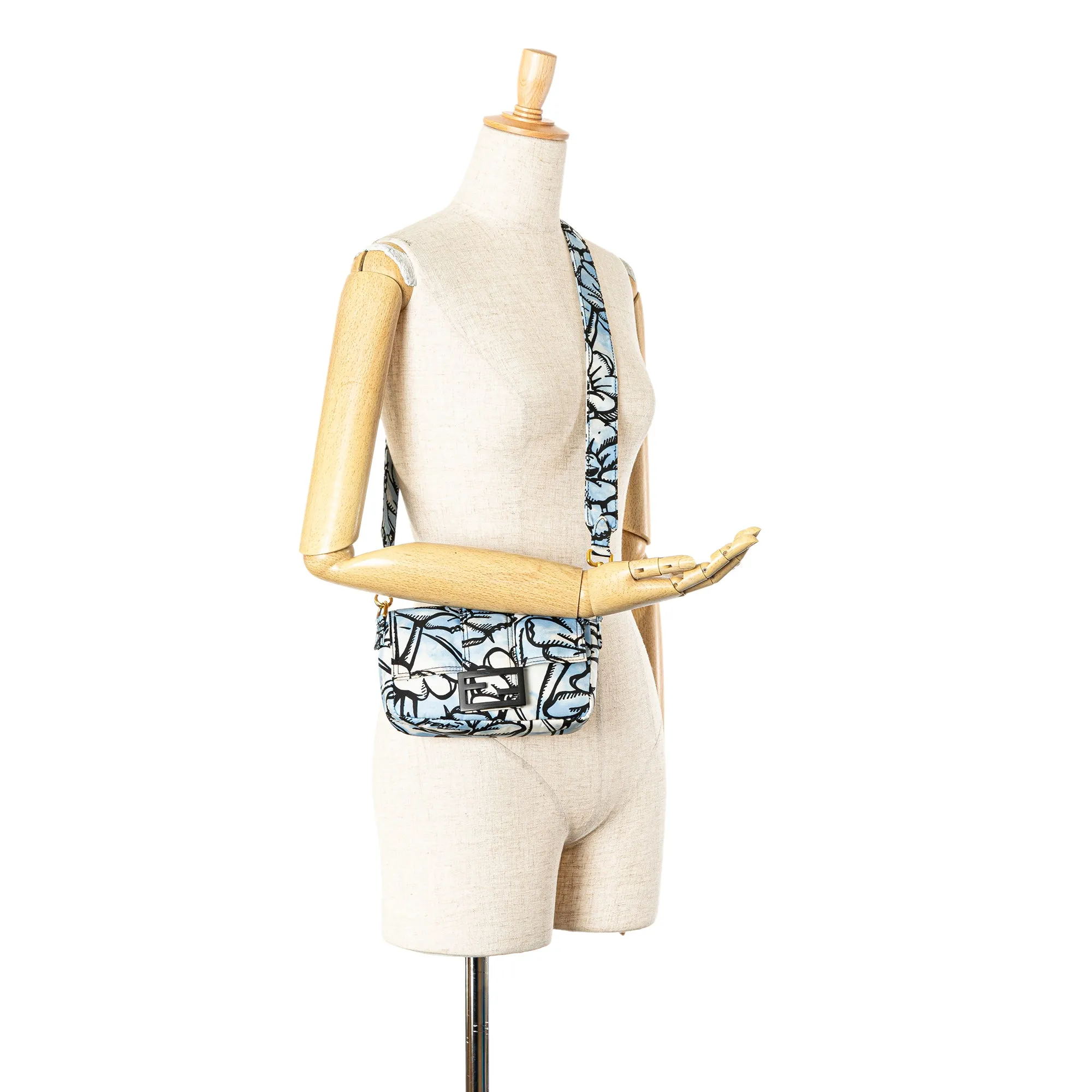 Joshua Vides Mini Nylon Convertible Baguette Crossbody