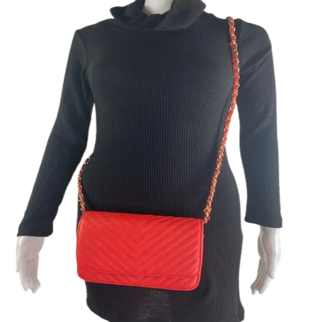 Juliet Trendy Bag Quilted Crossbody Bag Zipper Closure