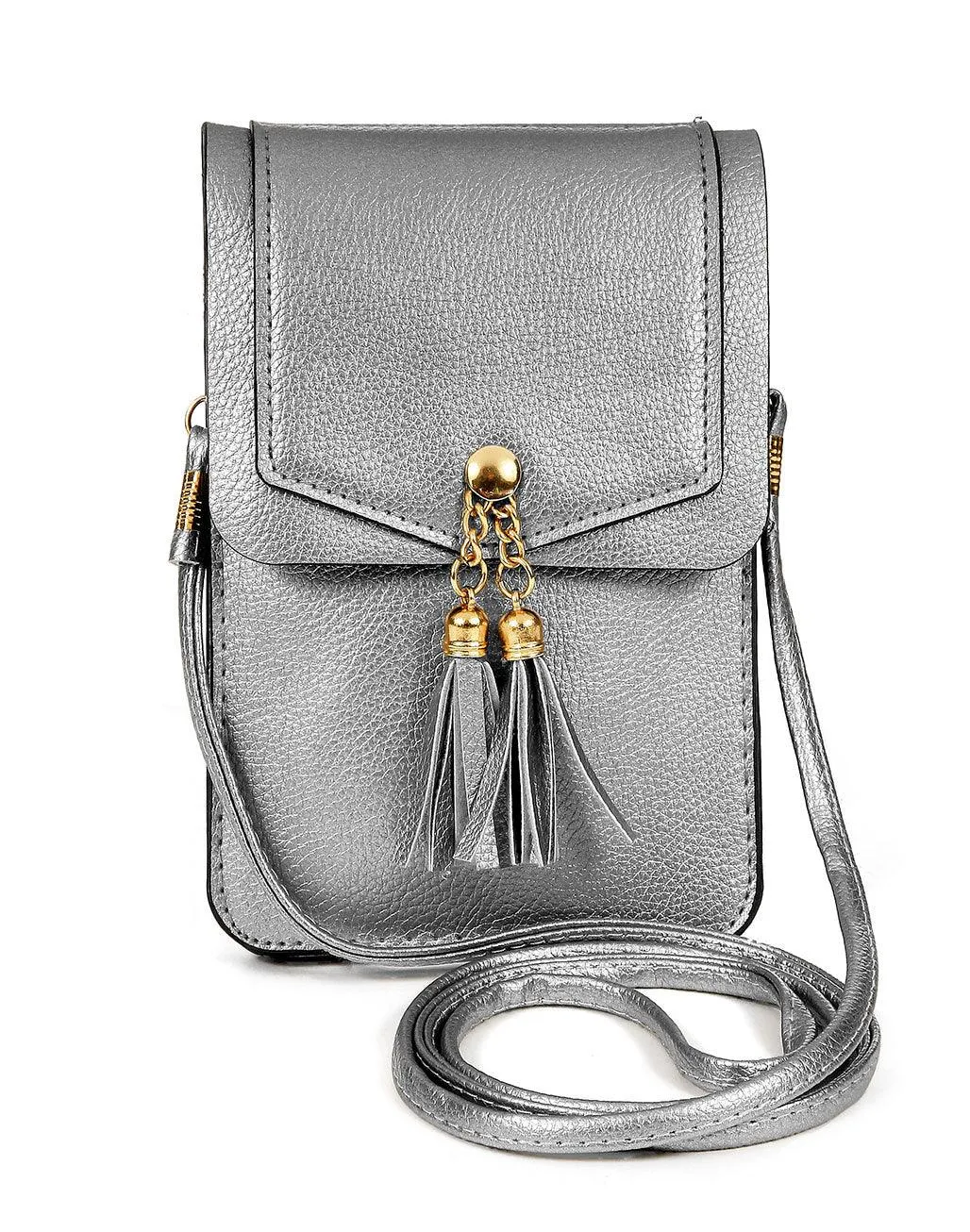 Kaleidoscope Accessories Metallic Crossbody Cell Phone Bag
