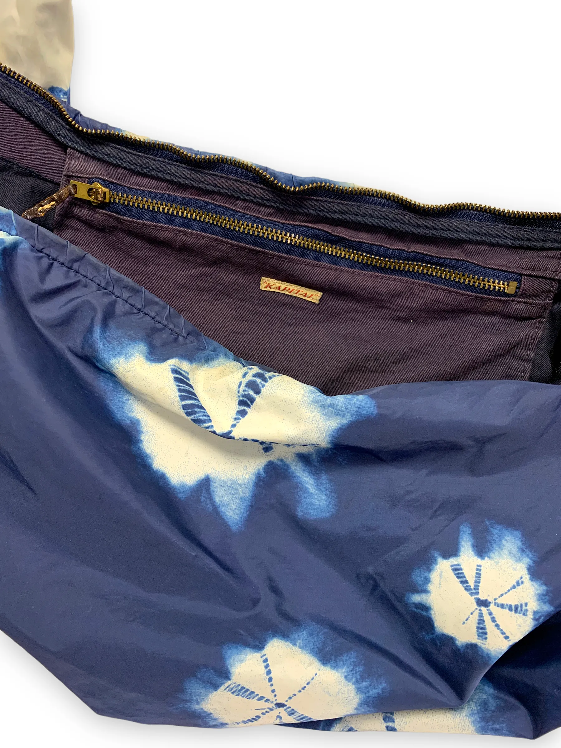 Kapital Kountry Tie Dye Nylon Snufkin Shoulder Bag Indigo