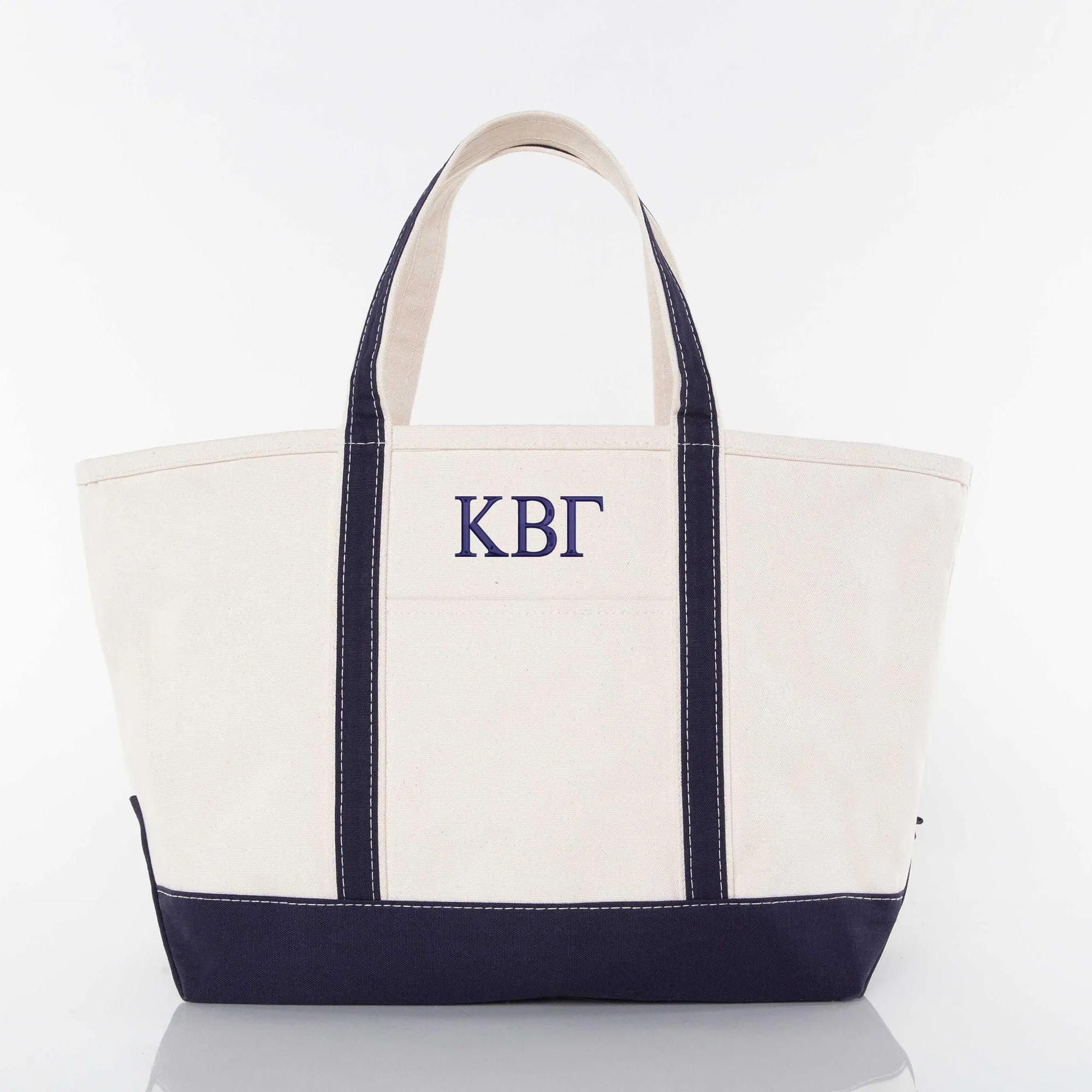 Kappa Beta Gamma Large Canvas Tote Bag