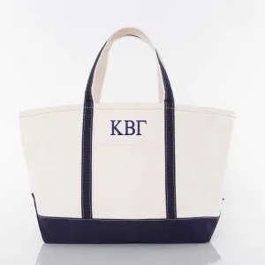 Kappa Beta Gamma Large Canvas Tote Bag