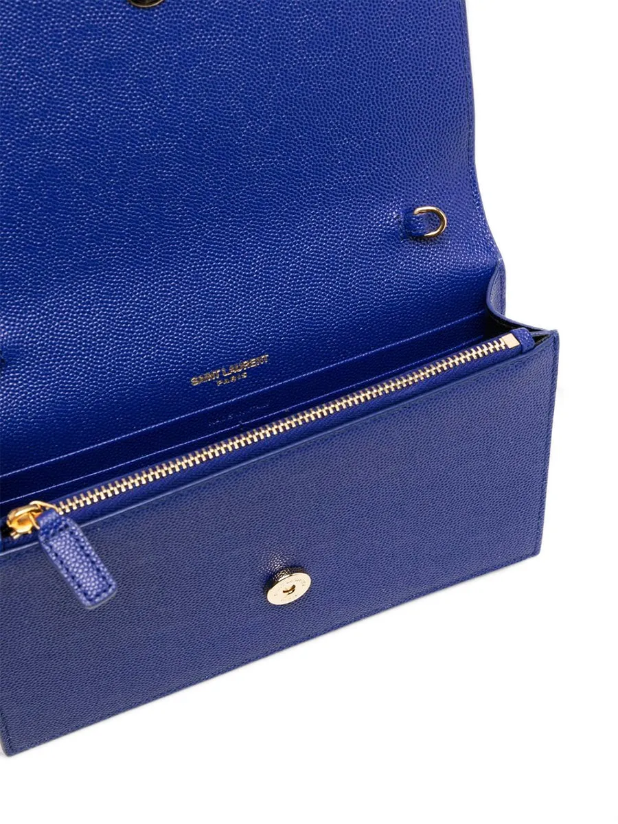 Kate Chain Wallet with Tassel in Grain de Poudre Embossed Leather