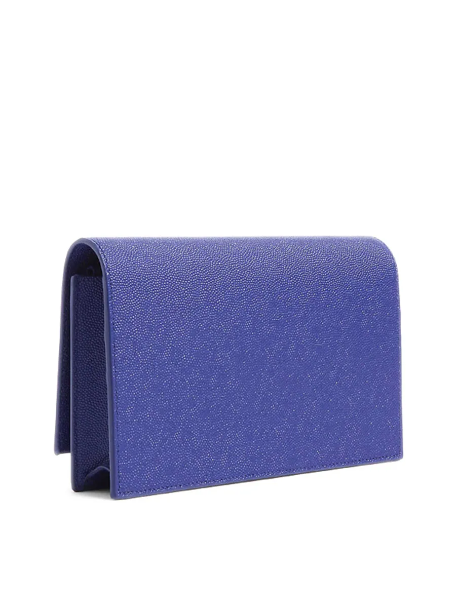 Kate Chain Wallet with Tassel in Grain de Poudre Embossed Leather