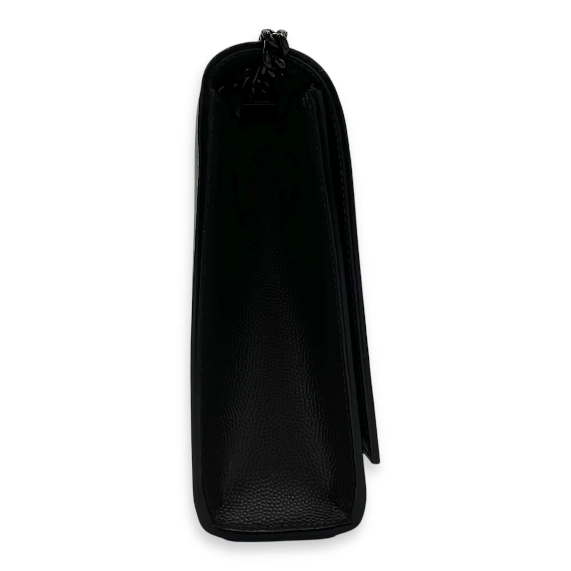 Kate Crossbody Bag Black in Caviar Leather, so black hardware