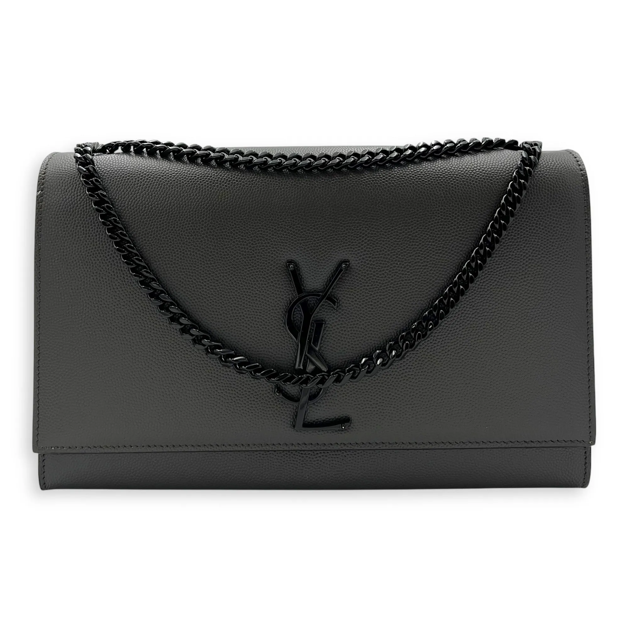 Kate Crossbody Bag Black in Caviar Leather, so black hardware