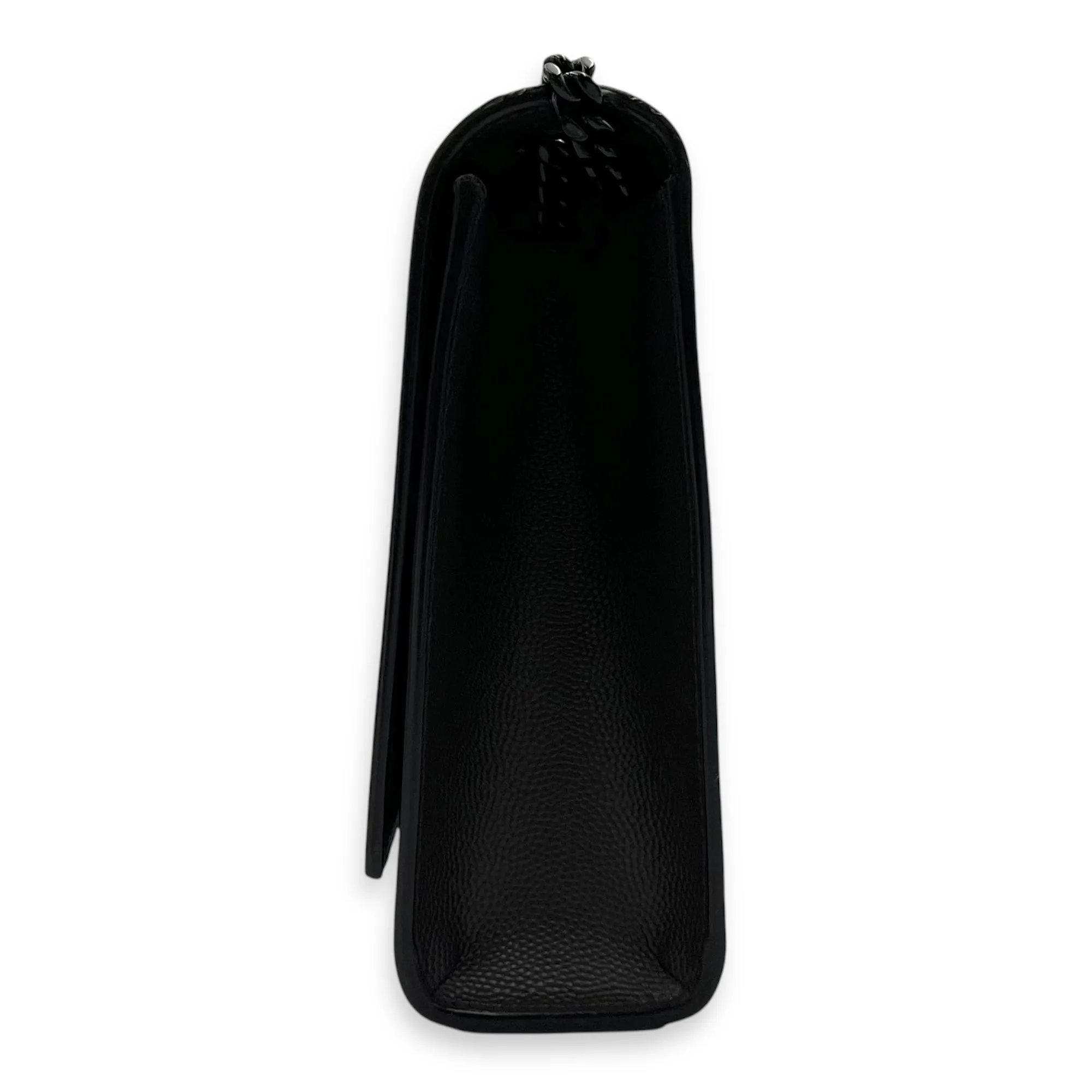 Kate Crossbody Bag Black in Caviar Leather, so black hardware