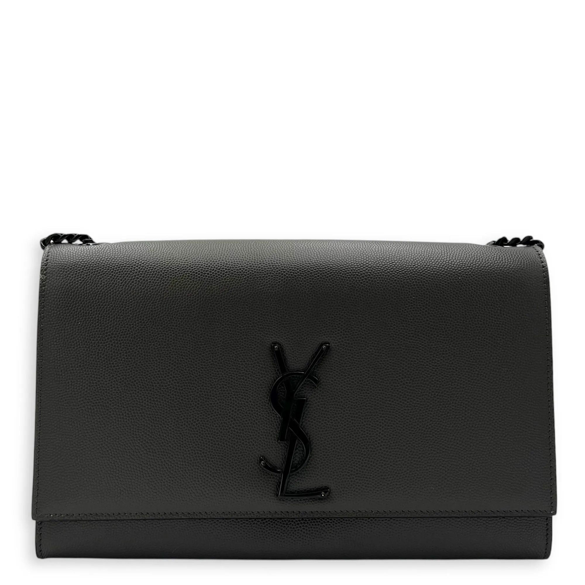 Kate Crossbody Bag Black in Caviar Leather, so black hardware