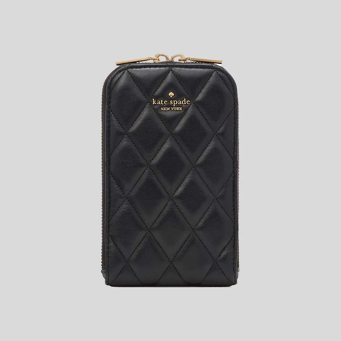 KATE SPADE Carey Quilted North South Phone Crossbody Bag Black RB-KC597