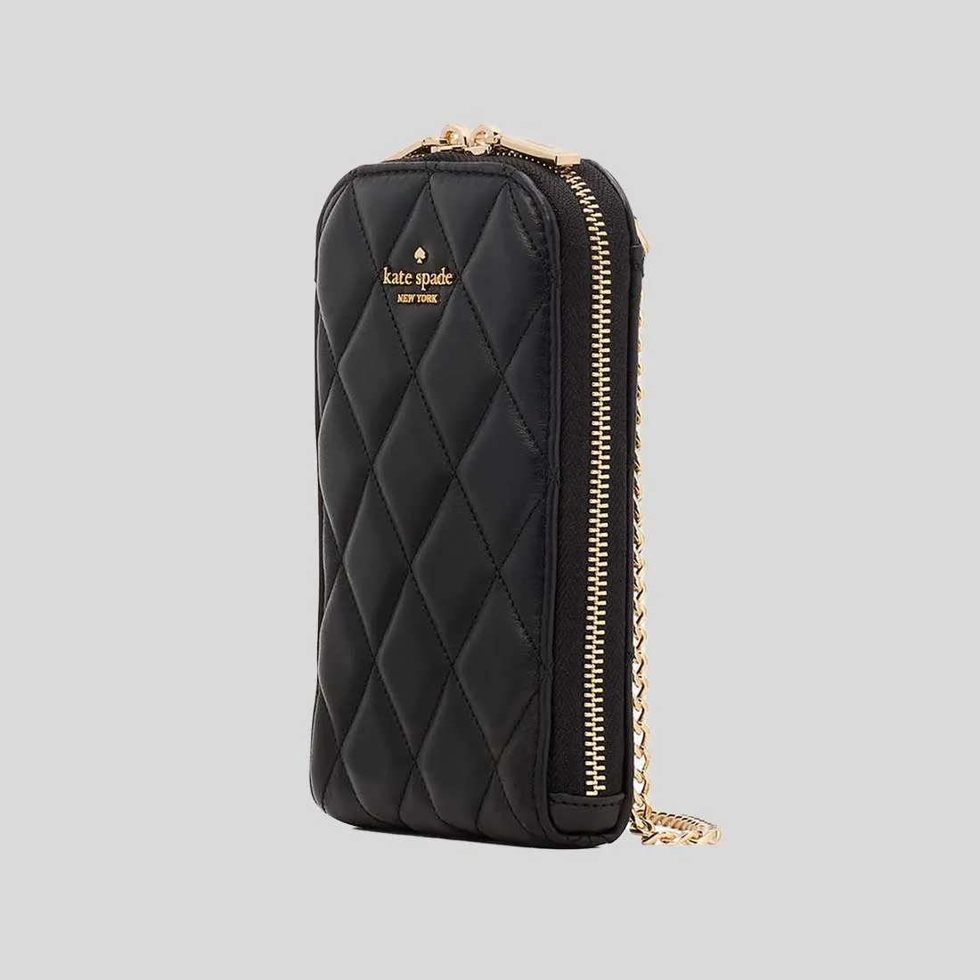 KATE SPADE Carey Quilted North South Phone Crossbody Bag Black RB-KC597