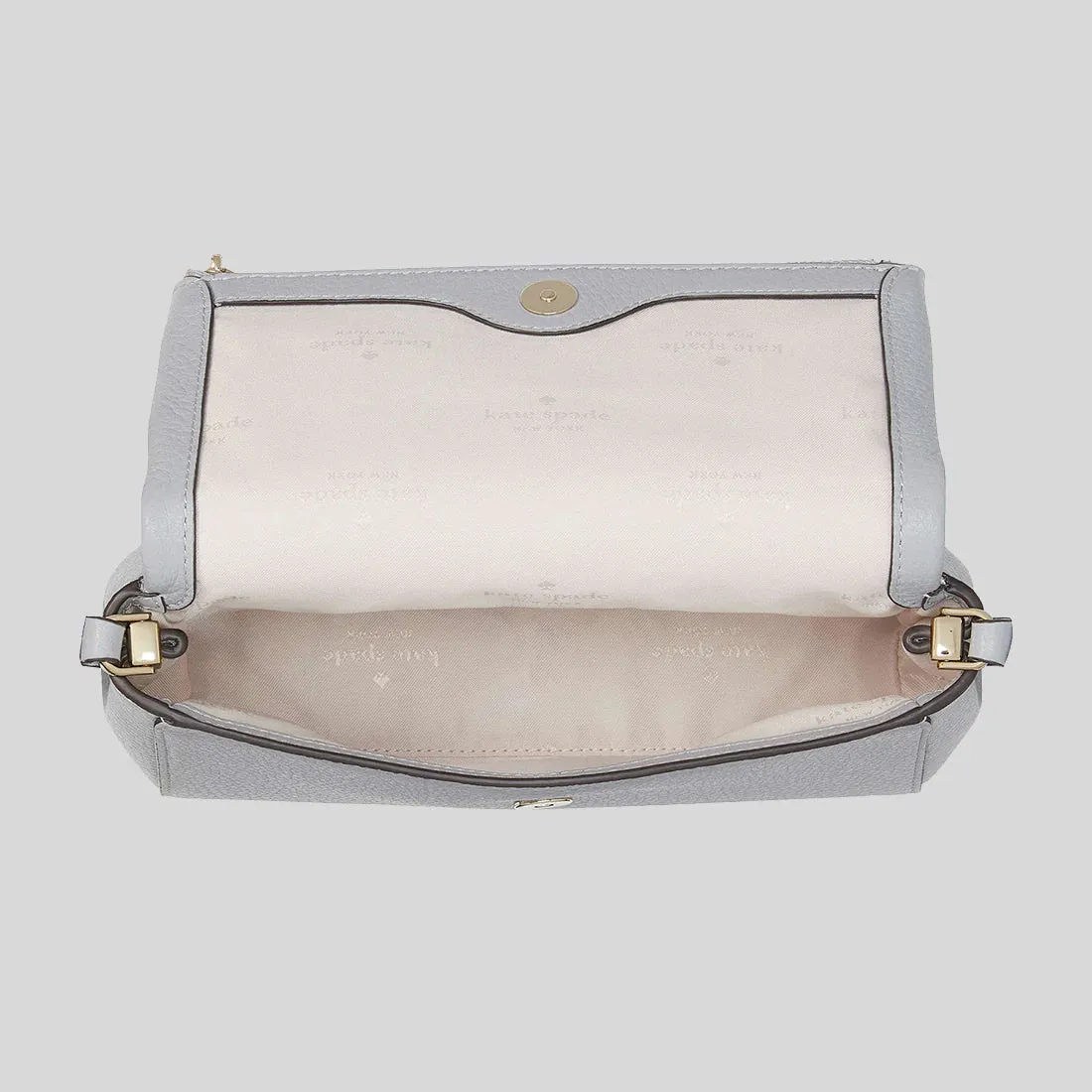 KATE SPADE Leila Mini Zip Crossbody Mountain Grey RS-KE487