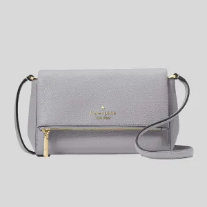 KATE SPADE Leila Mini Zip Crossbody Mountain Grey RS-KE487
