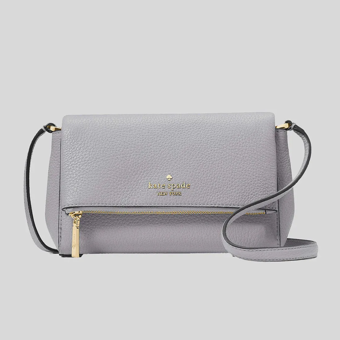 KATE SPADE Leila Mini Zip Crossbody Mountain Grey RS-KE487