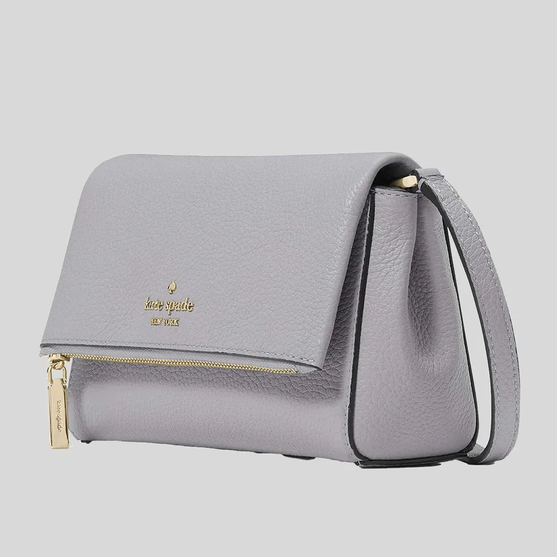 KATE SPADE Leila Mini Zip Crossbody Mountain Grey RS-KE487