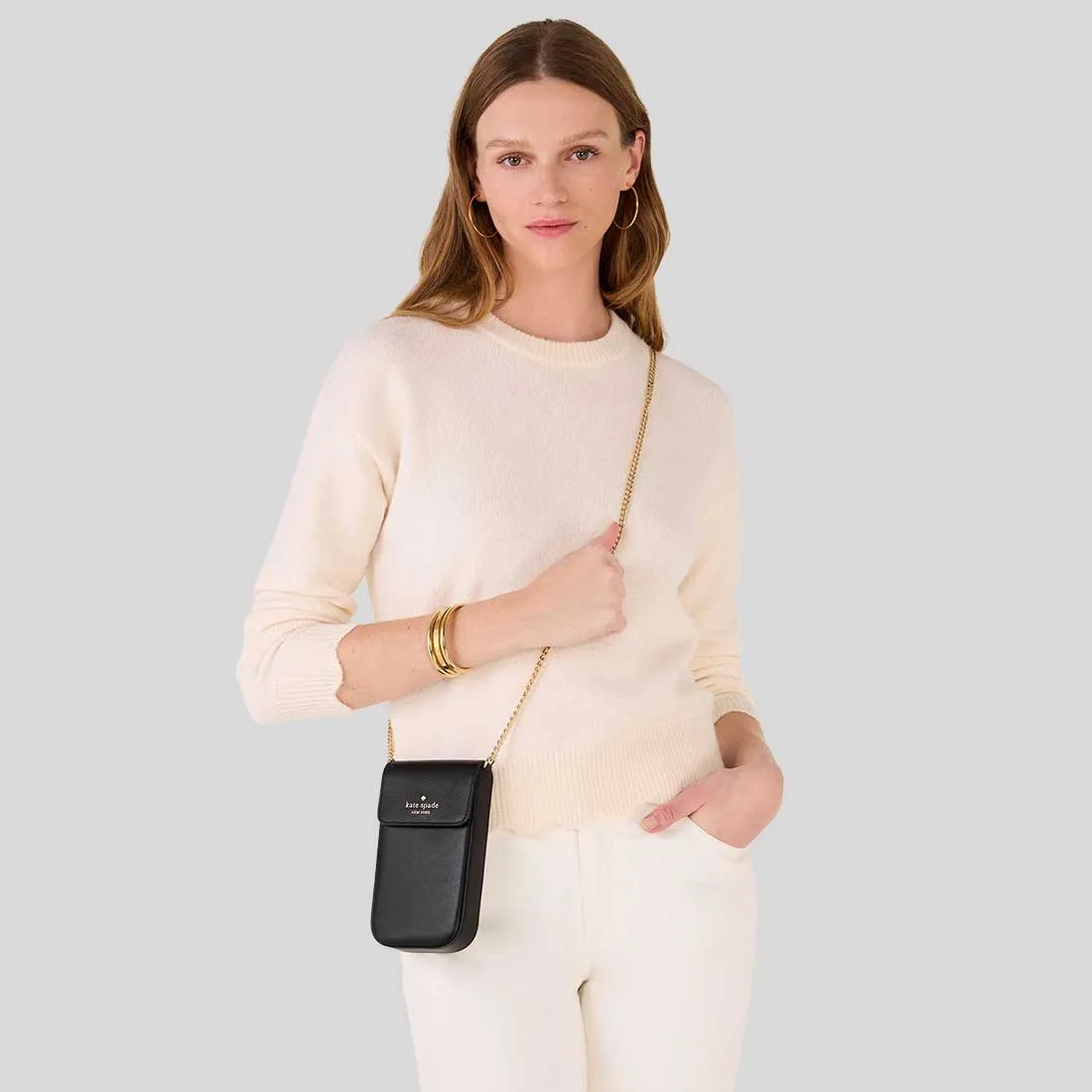 KATE SPADE Madison Phone Crossbody Bag Black RB-KK152