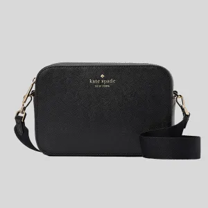 Kate Spade Madison Saffiano Leather Mini Camera Bag Black RS-KC584