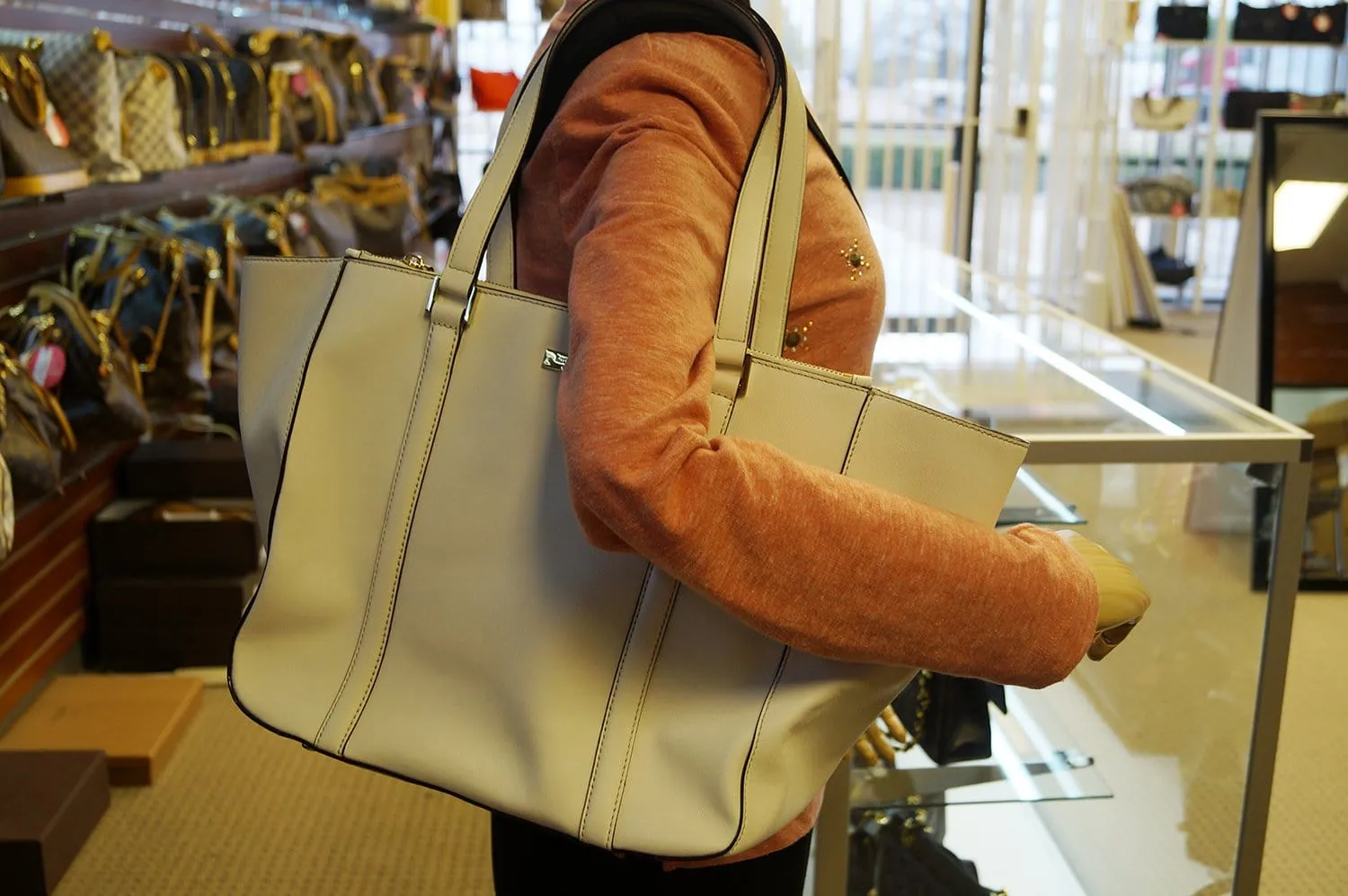 KATE SPADE Newbury Lane Briar Ricewine White Tote Bag