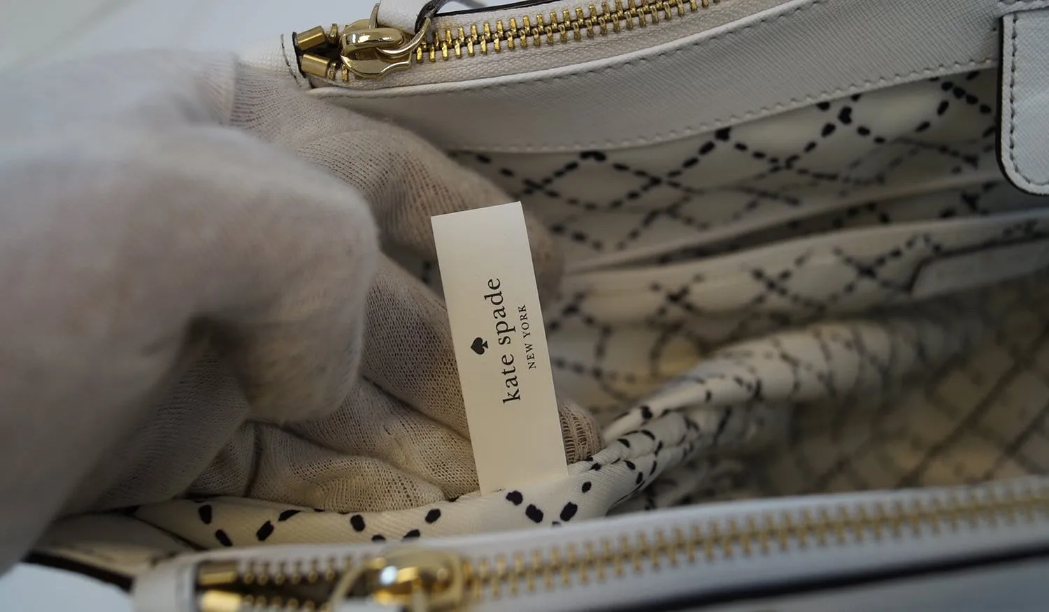 KATE SPADE Newbury Lane Briar Ricewine White Tote Bag