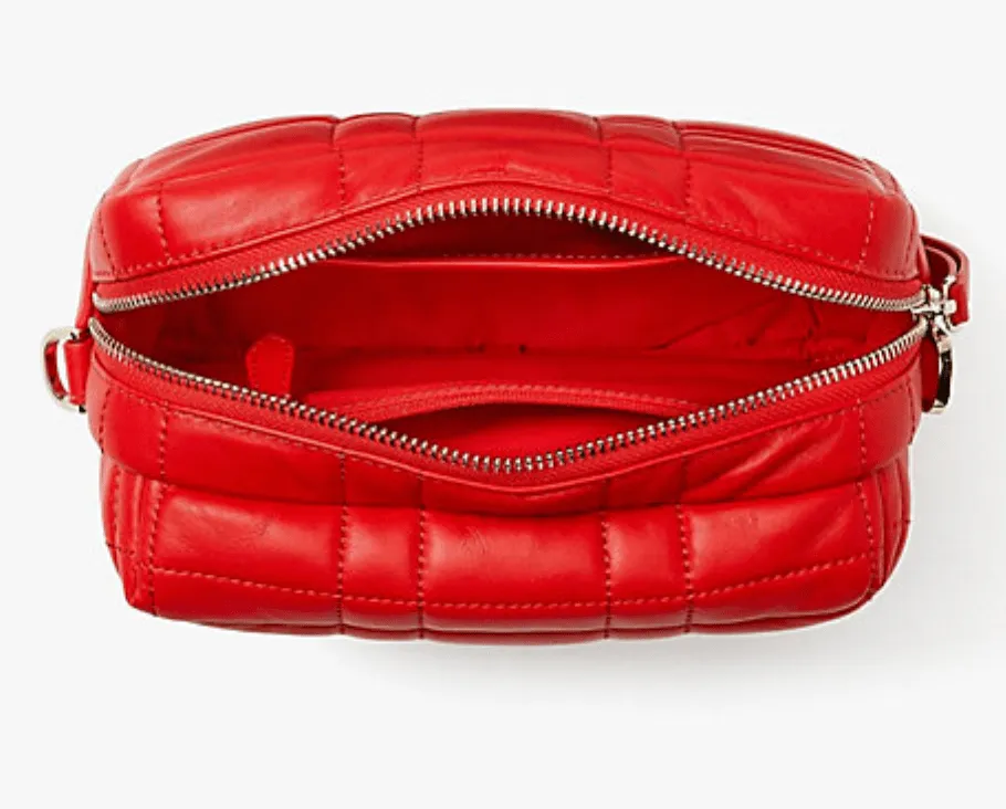 Kate Spade Softwhere Quilted Leather Small Convertible Crossbody Bright Red