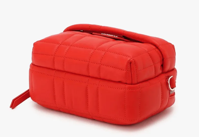 Kate Spade Softwhere Quilted Leather Small Convertible Crossbody Bright Red