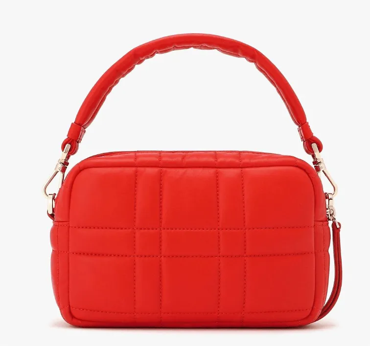 Kate Spade Softwhere Quilted Leather Small Convertible Crossbody Bright Red