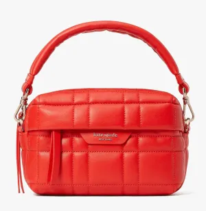 Kate Spade Softwhere Quilted Leather Small Convertible Crossbody Bright Red