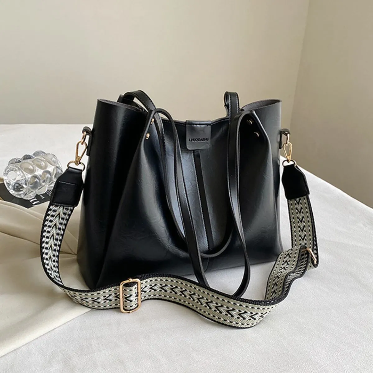 Kayla PU Leather Large Tote Bag