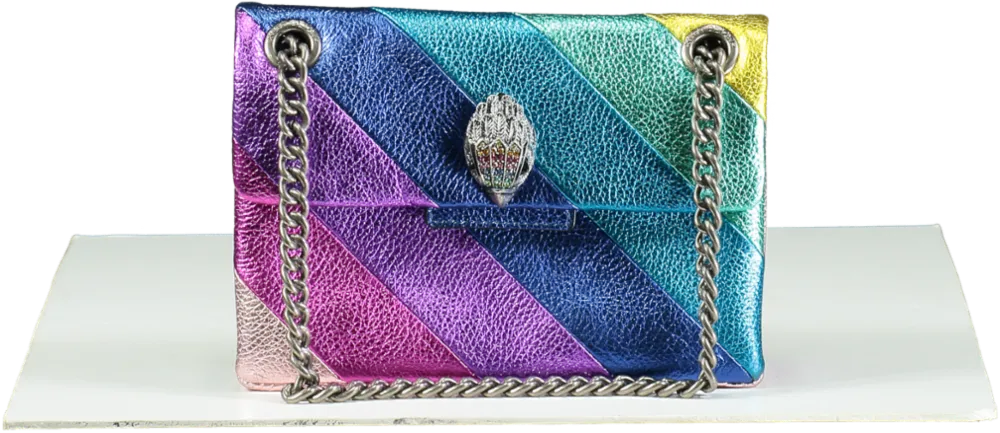 Kurt Geiger Multicoloured Metallic Rainbow Leather Kensington Bag