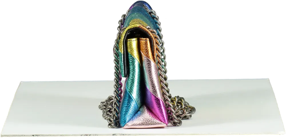 Kurt Geiger Multicoloured Metallic Rainbow Leather Kensington Bag