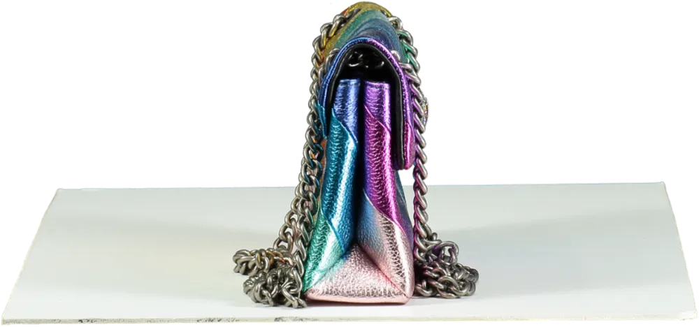 Kurt Geiger Multicoloured Metallic Rainbow Leather Kensington Bag