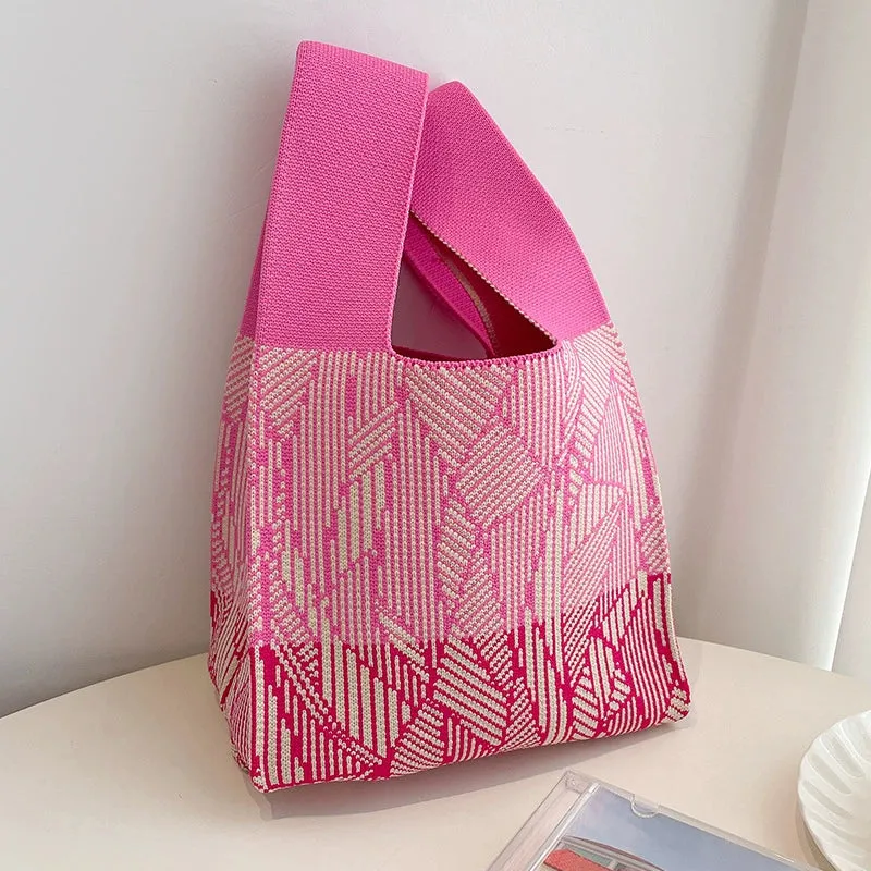 Large Capacity Women's Knitting Niche Style Handbag