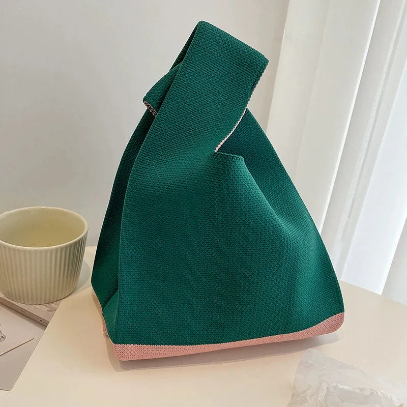 Large Capacity Women's Knitting Niche Style Handbag