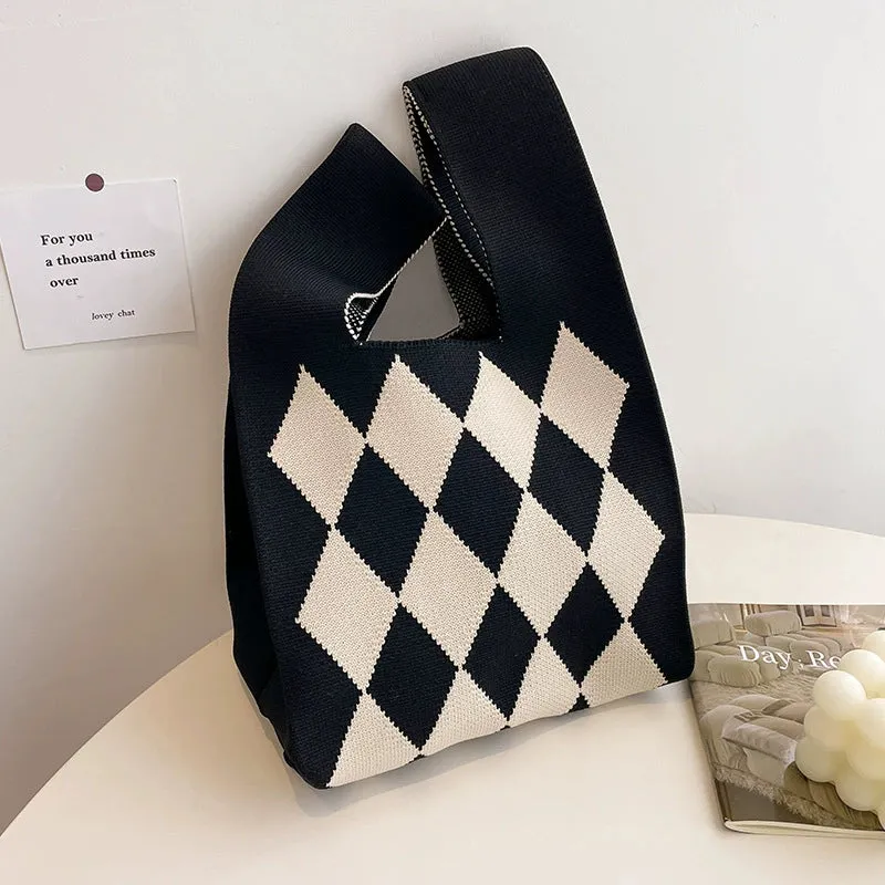 Large Capacity Women's Knitting Niche Style Handbag