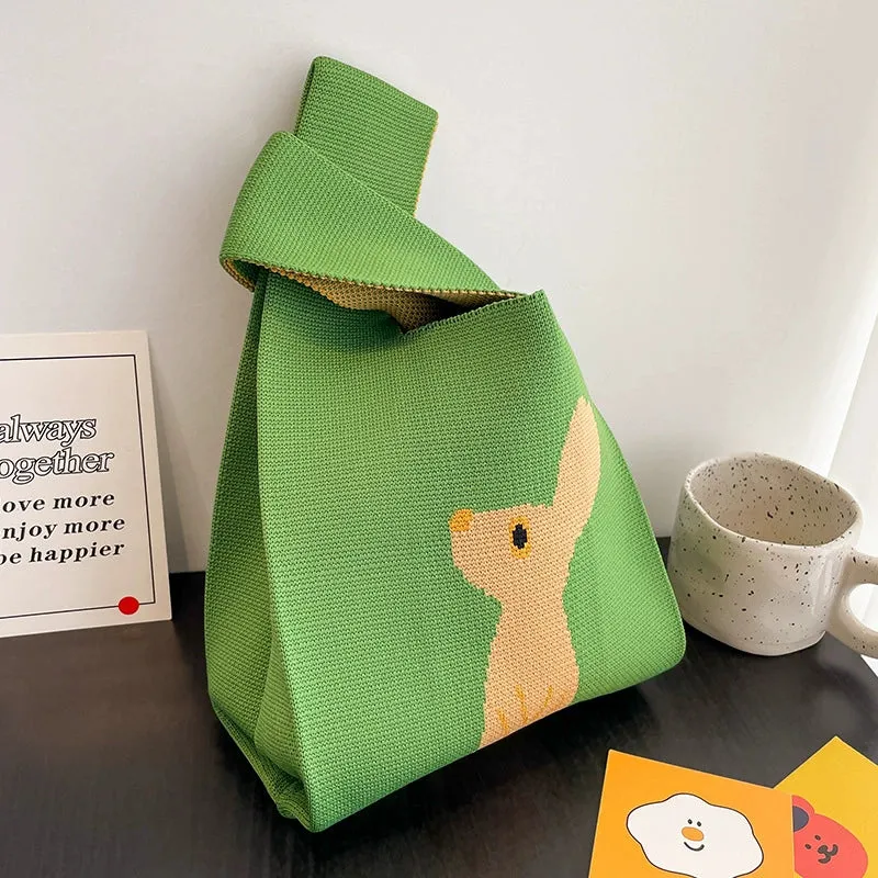 Large Capacity Women's Knitting Niche Style Handbag