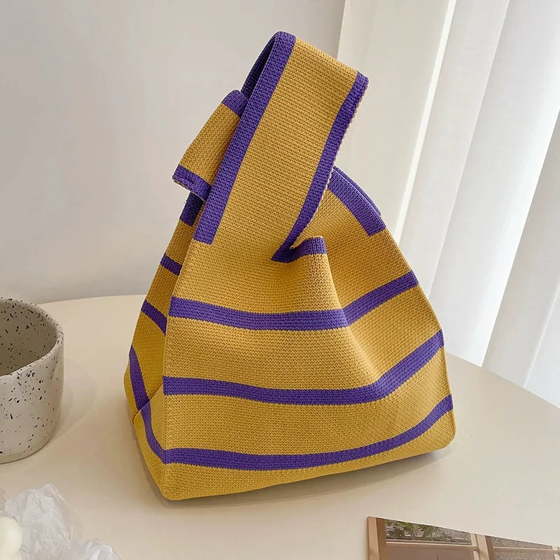 Large Capacity Women's Knitting Niche Style Handbag