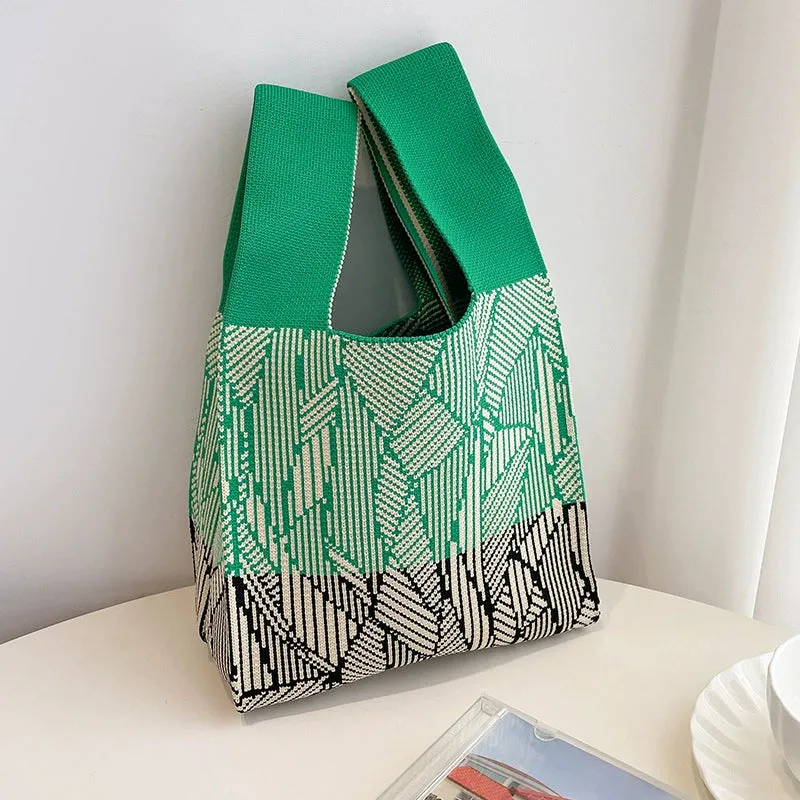 Large Capacity Women's Knitting Niche Style Handbag