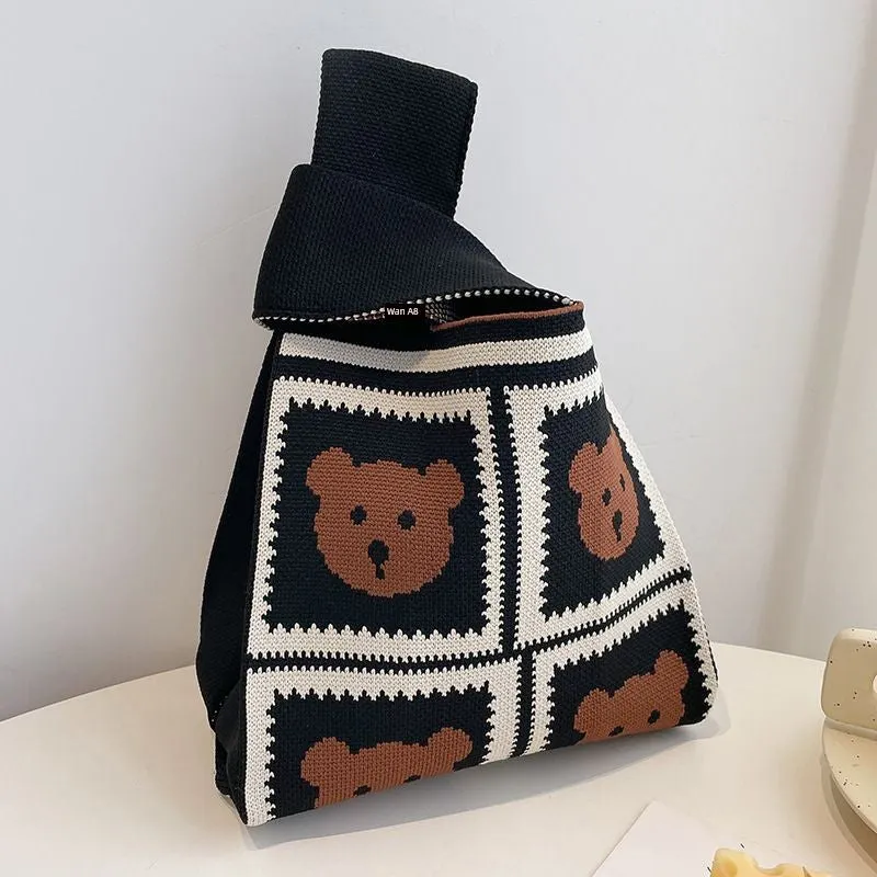 Large Capacity Women's Knitting Niche Style Handbag