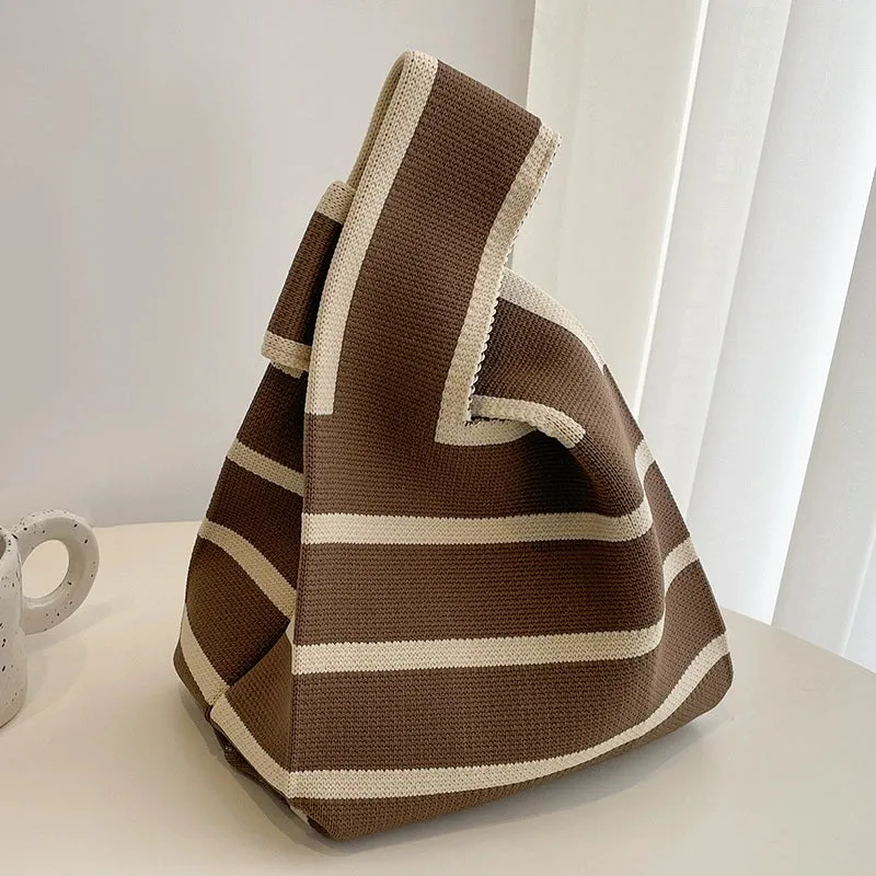 Large Capacity Women's Knitting Niche Style Handbag