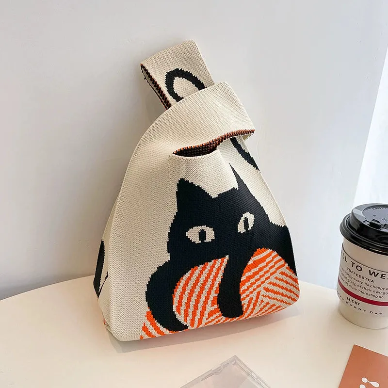 Large Capacity Women's Knitting Niche Style Handbag