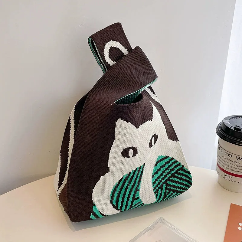 Large Capacity Women's Knitting Niche Style Handbag