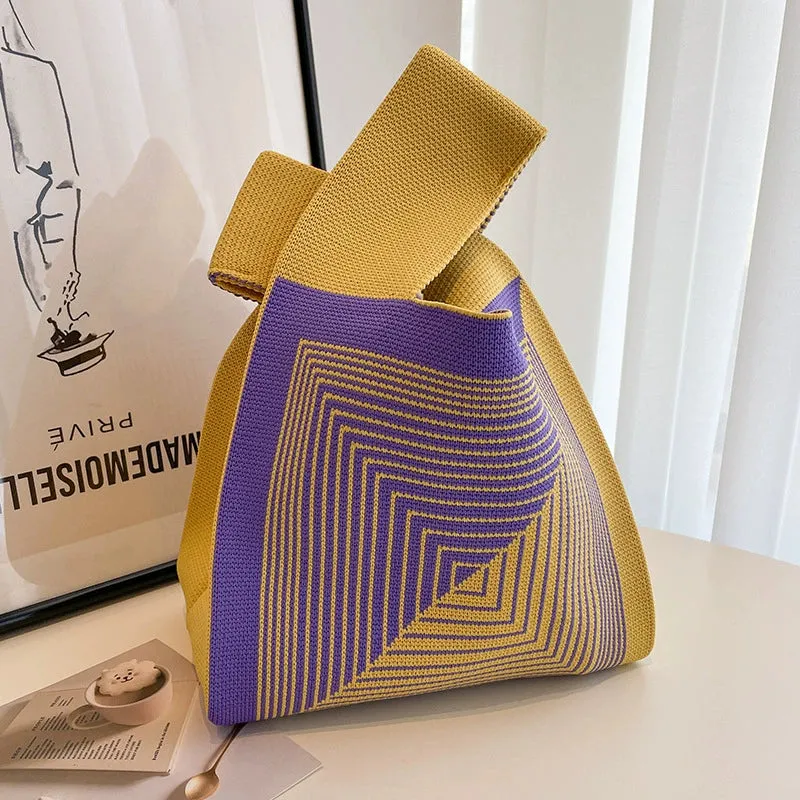 Large Capacity Women's Knitting Niche Style Handbag