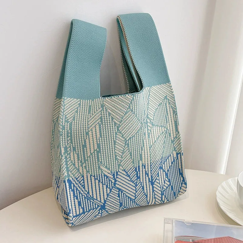 Large Capacity Women's Knitting Niche Style Handbag