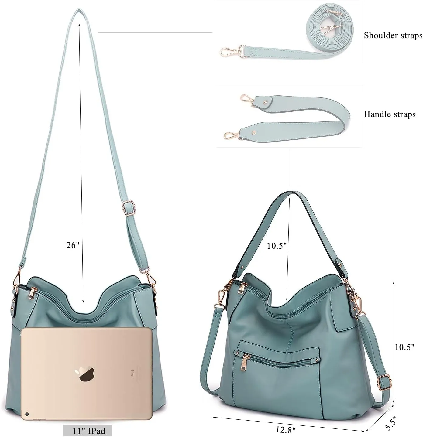 Large Crossbody Bags Shoulder Handbags & Wallet Set for Women