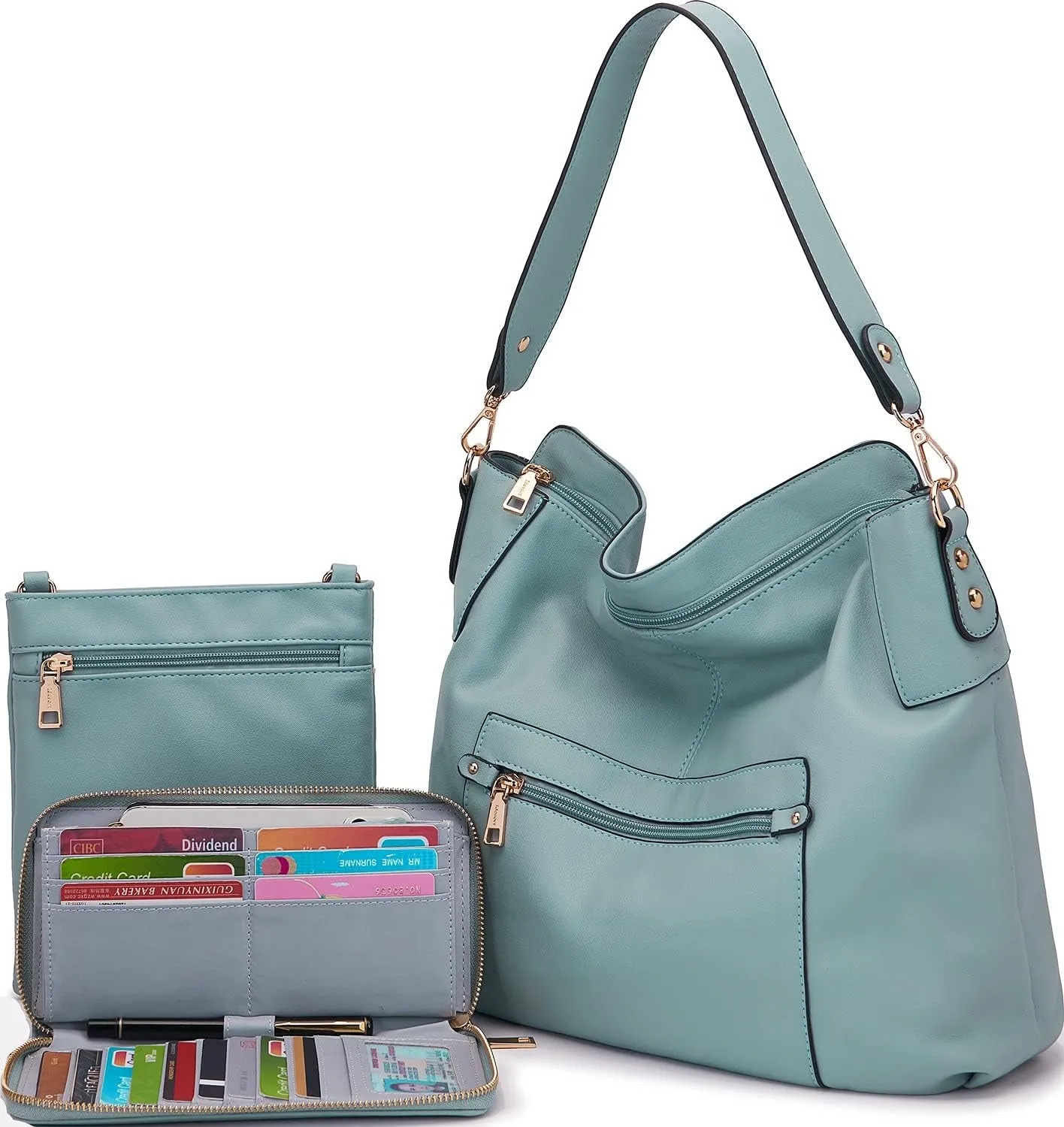 Large Crossbody Bags Shoulder Handbags & Wallet Set for Women
