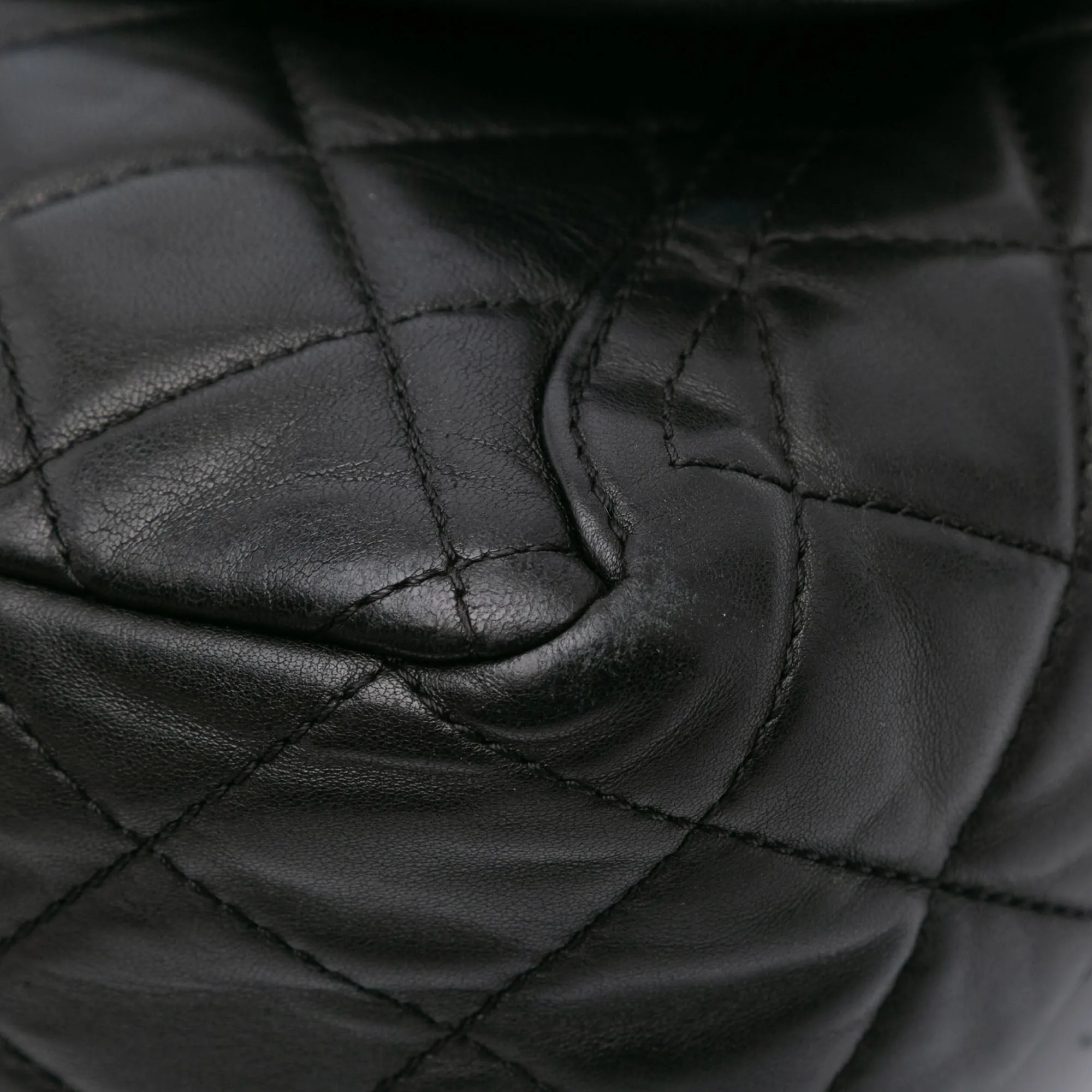 Large Quilted Lambskin Around Pockets Flap