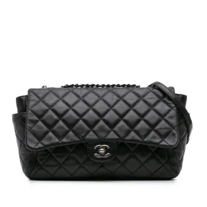 Large Quilted Lambskin Around Pockets Flap